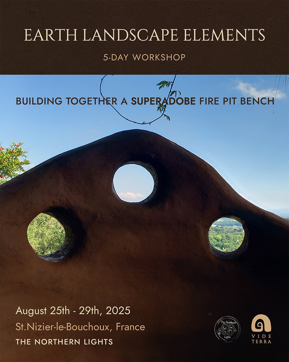 landscape design in superadobe earth building technique 